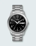 Reloj Timex South Street Sport de 36mm con esfera negro, tecnología Indiglo y correa de acero.